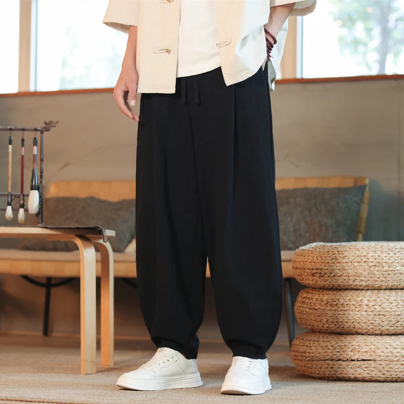 COTTON LINEN PANTS