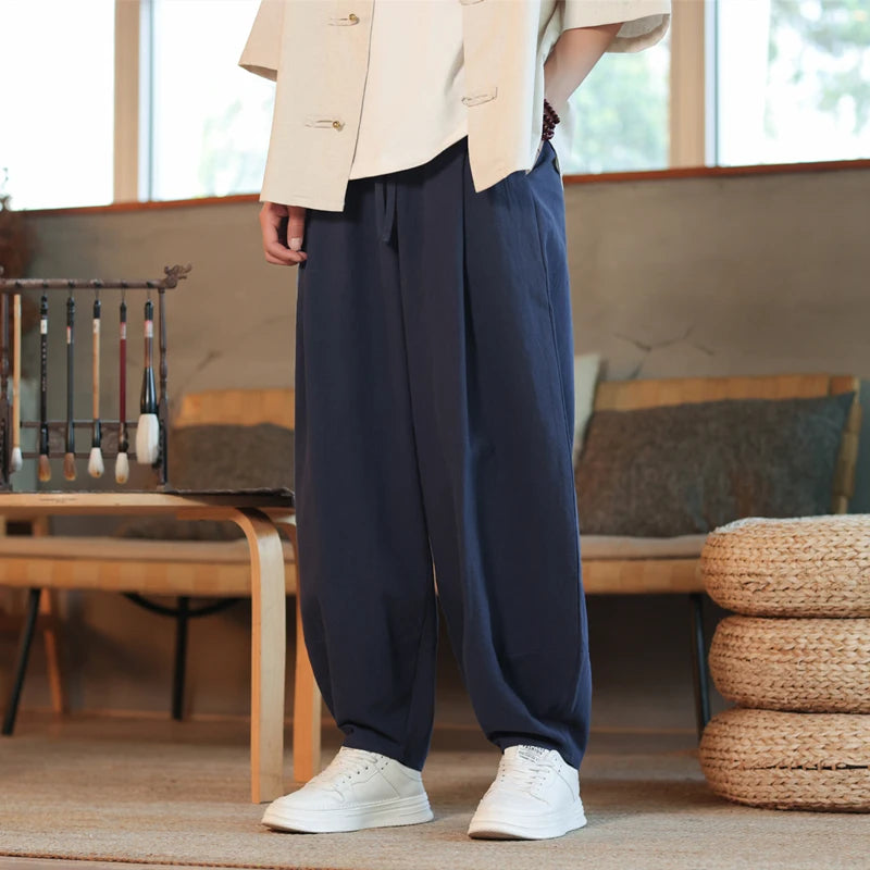 COTTON LINEN PANTS