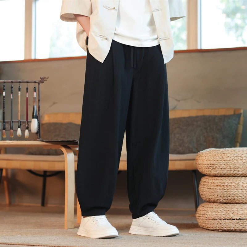 COTTON LINEN PANTS