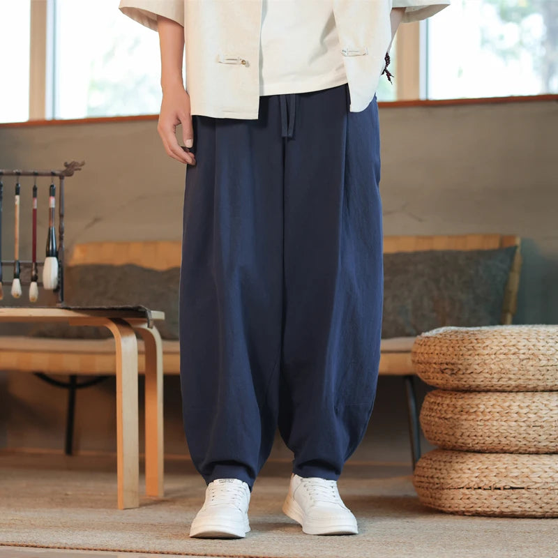COTTON LINEN PANTS
