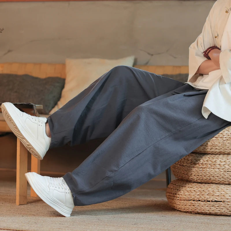 COTTON LINEN PANTS