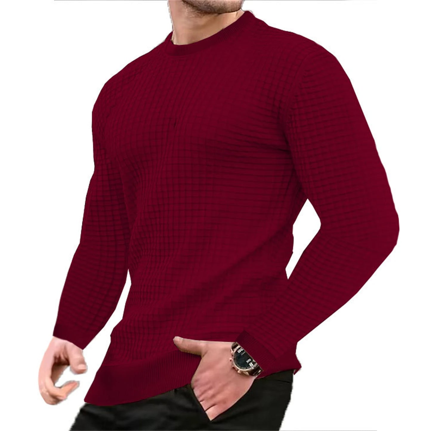 PREMIUM WAFFLE SWEATER