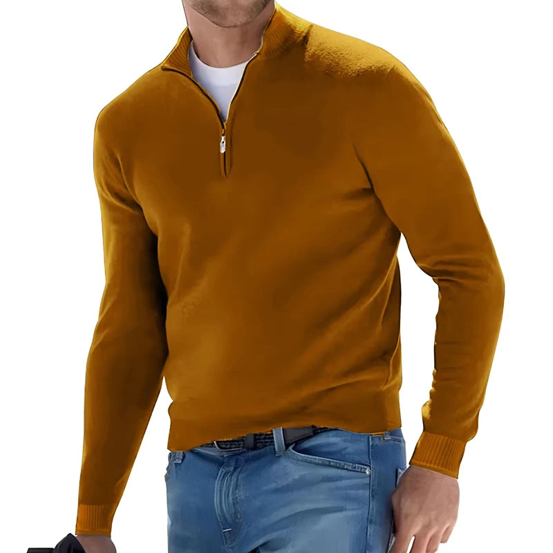 HALF ZIP SWEATER
