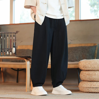 COTTON LINEN PANTS