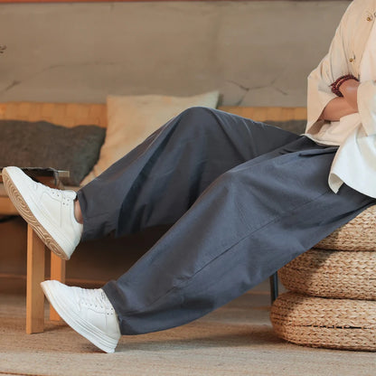 COTTON LINEN PANTS
